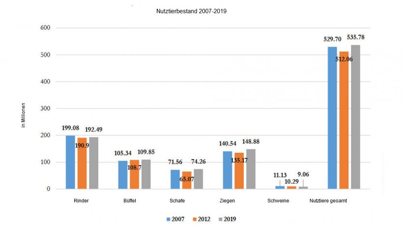 Indiens Nutztierbestand
