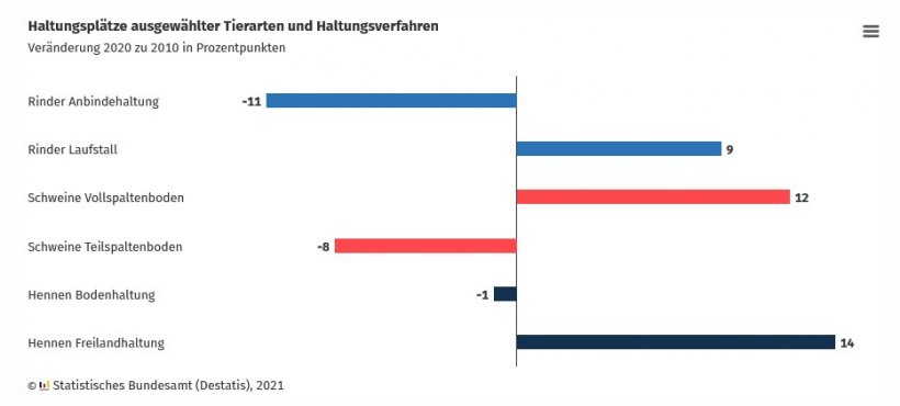 Schweine: 96 % der Haltungsplätze mit Spaltenboden