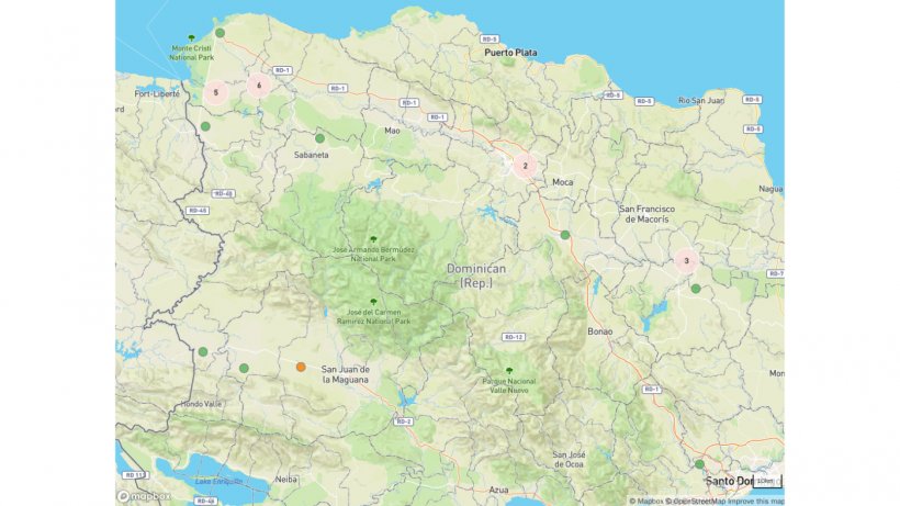 Karte mit den der OIE gemeldeten ASP-Ausbr&uuml;chen. Quelle: OIE via &copy;OpenStreetMap-Mitarbeiter, https://www.openstreetmap.org/copyright
