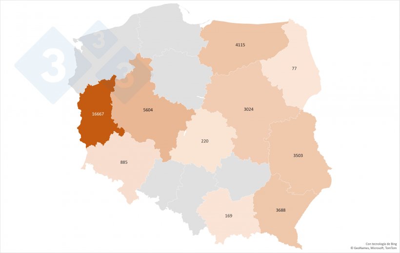 Anzahl der Schweine in von ASP betroffenen Betrieben
