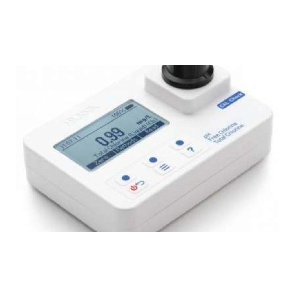 Tragbares Photometer für freies Chlor, Gesamtchlor und pH-Wert (0,00 bis 5,00 mg/l, 6,5 bis 8).