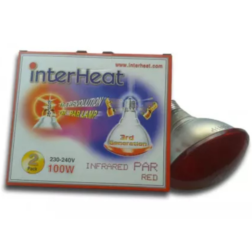 Birne 100 W Interheat Red PAR 2 Stk